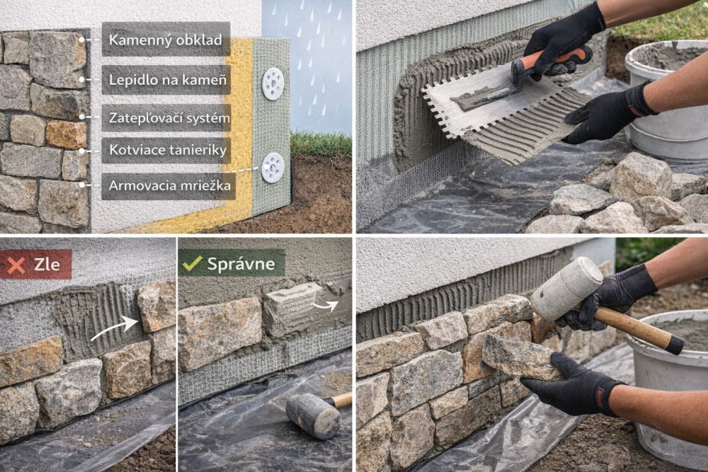 Spravna instalacia kamenneho obkladu na zateplenu fasadu